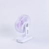 Quạt sạc Nanoco model NRF6219W màu trắng, 6inch, có xoay, có đèn