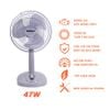 Quạt lửng Nanoco NLF1621/ NLF1621-B, 220V-50Hz, 47W, màu xám, màu xanh