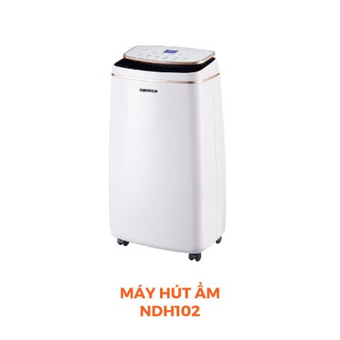 Máy hút ẩm gia đình Nanoco NDH102/NDH163/NDH205/NDH256 - Cảm ứng thông tin, có Led, hẹn giờ tắt/mở