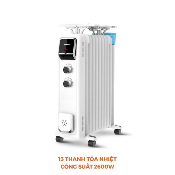Máy sưởi dầu nút vặn Nanoco model NOH2613 ( Công suất 2600W, 3 mức độ nhiệt)