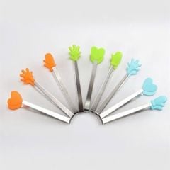 Kẹp gắp thức ăn silicon dễ thương (Ngẫu nhiên)
