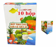 Bột Rau Câu Cá Dẻo Hiệp Long 10g (Hộp 10 Gói)