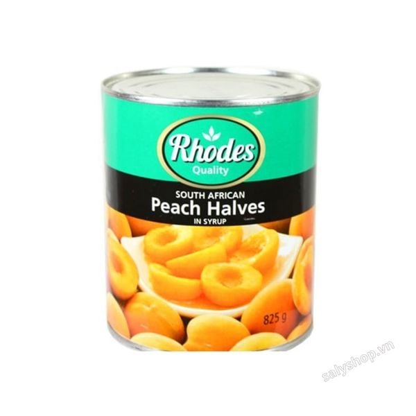 Đào Ngâm Rhodes 825g (Có Nắp Giật)