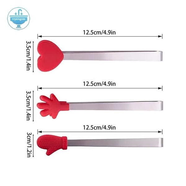 Kẹp gắp thức ăn silicon dễ thương (Ngẫu nhiên)
