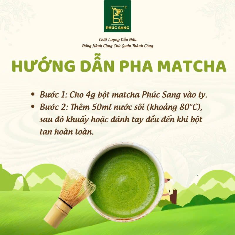 Bột Matcha trà xanh Phúc Sang (Matcha Nhật chính hãng) 500g
