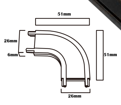 Phụ Kiện Kết Nối Cong Ngang 90 độ MT26-A-LHX