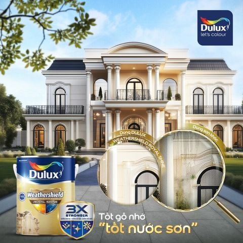 Sơn ngoại thất siêu cao cấp Dulux Weathershield Royal Shine RS86