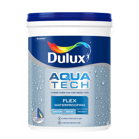 Sơn chống thấm tường Dulux Aquatech Flexx W759 xám đậm