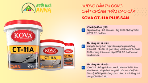 Chất chống thấm cao cấp Kova CT-11A Plus sàn 5kg