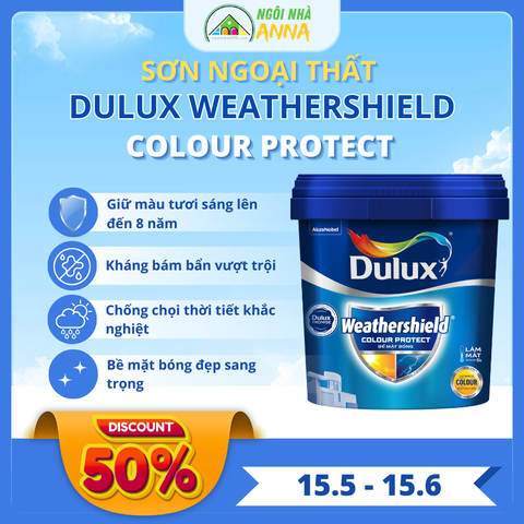Sơn ngoại thất cao cấp Dulux Weathershield Colour Protect E023 bóng