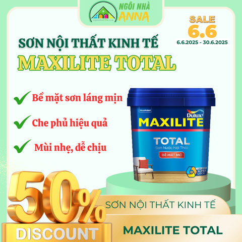 Sơn nội thất Maxilite Total 30C bề mặt mờ