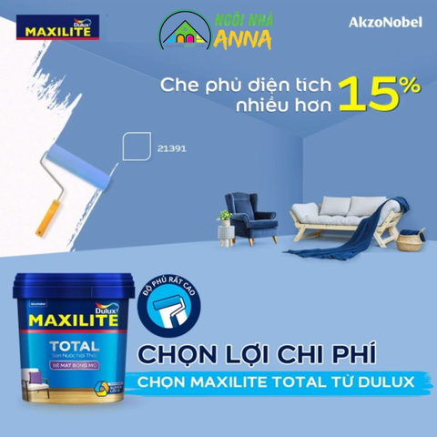 Sơn nội thất Maxilite Total 30C bề mặt mờ