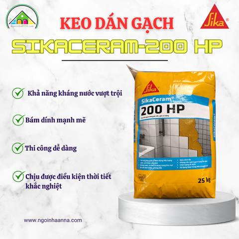 Keo Dán Gạch Chống Thấm Cao Cấp SikaCeram®-200 HP - 25kg