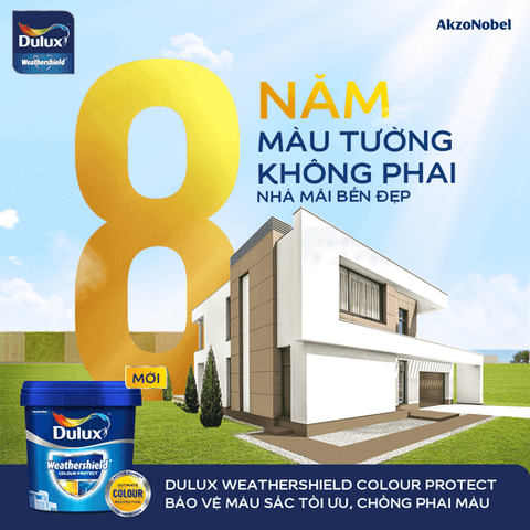Sơn ngoại thất cao cấp Dulux Weathershield Colour Protect E023 bóng