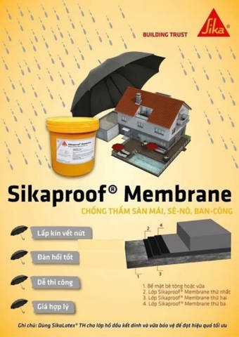 SikaProof® Membrane - Chống thấm đàn hồi dạng lỏng