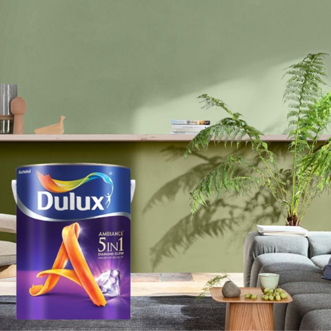 Sơn nội thất Dulux Ambiance 5 in 1 Diamond Glow 66AB Siêu bóng 15 lít