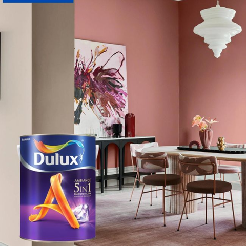 Sơn nội thất Dulux Ambiance 5 in 1 Diamond Glow 66AB Siêu bóng 15 lít