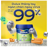 Sơn nội thất cao cấp Dulux EasyClean chống bám bẩn kháng Virus E016M mờ
