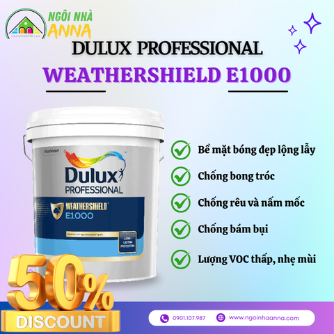 Sơn ngoại thất cao cấp Dulux Professional Weathershield E1000