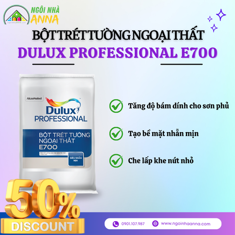 Bột trét tường ngoại thất Dulux Professional E700