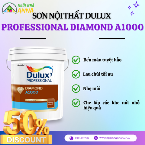 Sơn nội thất Dulux Professional Diamond A1000 - 18kg