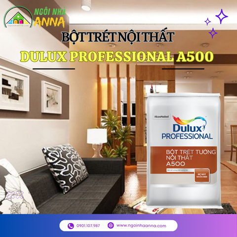 Bột trét tường nội thất Dulux Professional A500 - 40kg
