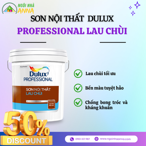 Sơn nội thất Dulux Professional Lau Chùi  6109 - 18 lít