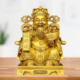  Tượng thần tài cầm thỏi vàng như ý LHMEVN-9008 