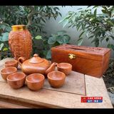  [Combo 3] Bộ ấm chén, hộp chè, hộp giấy ăn LHWO-0009VN 