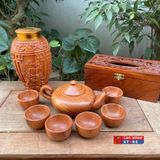 [Combo 3] Bộ ấm chén, hộp chè, hộp giấy ăn LHWO-0009VN 