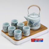  Bộ ấm chén họa tiết sơn thủy LHCECN-9102 