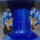  Bình gốm men xanh cobal LHCECN-9149 