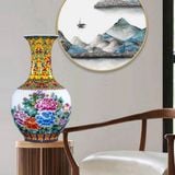  Bình gốm vẽ tay hoa mẫu đơn LHCECN-9173 
