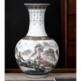  Bình gốm vẽ tay hoa mẫu đơn LHCECN-9173 