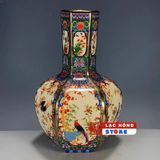  Bình gốm hoa điểu dáng thiên cầu cổ cao LHCECN-9175 