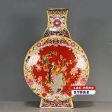  Bình gốm hồng họa tiết Chim én mùa xuân LHCECN-9178 