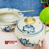  Bộ điếu bát Hoa Sen men rạn cổ cao cấp LHCEVN-1435 