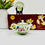  Bộ ấm chén chum ngọc hoa vàng kim LHCEVN-9042 