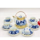  Bộ ấm chén khay vại bọc đồng vàng LHCEVN-9049 