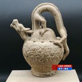  Ấm Rót Ngược Cổ Sưu Tầm Men Xanh Khắc Rồng LHCEVN-9066 