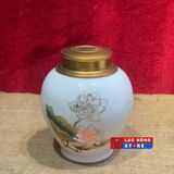  Bình đựng trà gốm sứ Bát Tràng nắp đồng LHCEVN-9079 