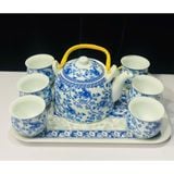  Bộ ấm chén vẽ men ngọc LHCECN-9103 