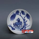  Đĩa gốm mục đồng cưỡi trâu LHCEVN-9138 