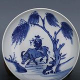  Đĩa gốm mục đồng cưỡi trâu LHCEVN-9138 