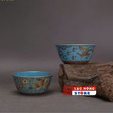  Cặp tách rượu men lam rồng phụng LHCEVN-9141 