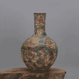  Bình cổ long phụng thủ công nổi LHCECN-9143 