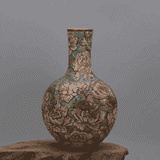  Bình cổ long phụng thủ công nổi LHCECN-9143 