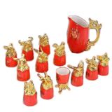  Bộ Bình & Chén Rượu Gốm Sứ 12 Con Giáp LHCECN-9192 