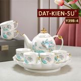  Set ấm chén hoàng gia xanh đá mây LHCEVN-9201 
