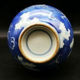  Bình gốm men lam vẽ rồng thủy mặc LHCECN-9203 